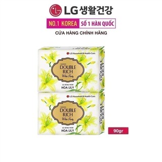 Bộ 2 xà phòng thơm Double Rich Lily White Purity Soap 90g