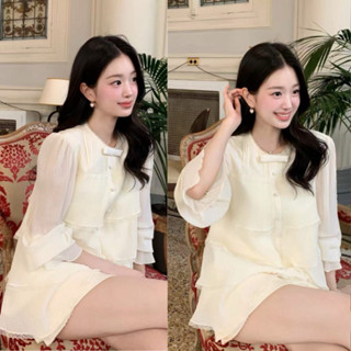  Set áo xòe tặng kèm quần dáng ngắn JENLLY Đồ tiểu thư bánh bèo phù hợp đi chơi đi biển T01 