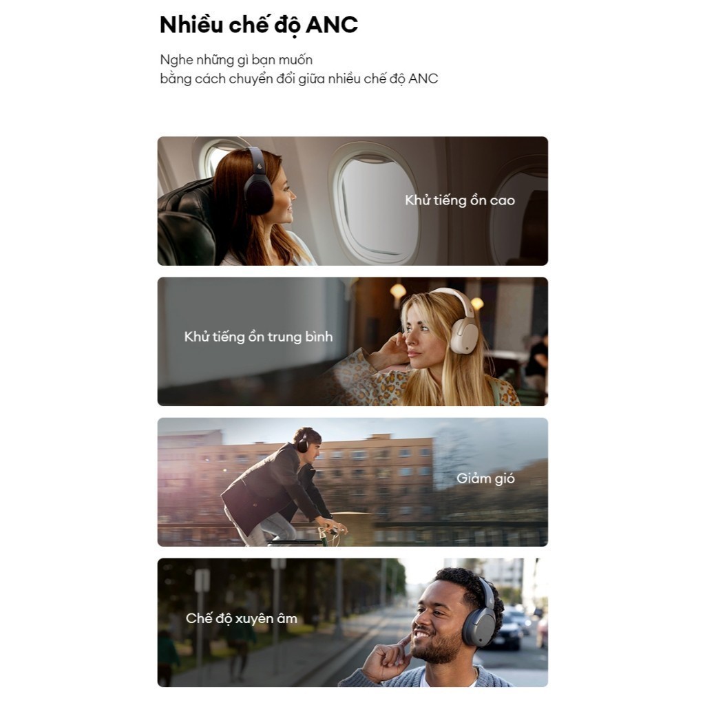 Tai Nghe Bluetooth Chụp Tai EDIFIER W830NB | Chống Ồn Chủ Động | Thời Gian Sử Dụng Tới 96H | Bảo Hành 15 Tháng | BigBuy360 - bigbuy360.vn