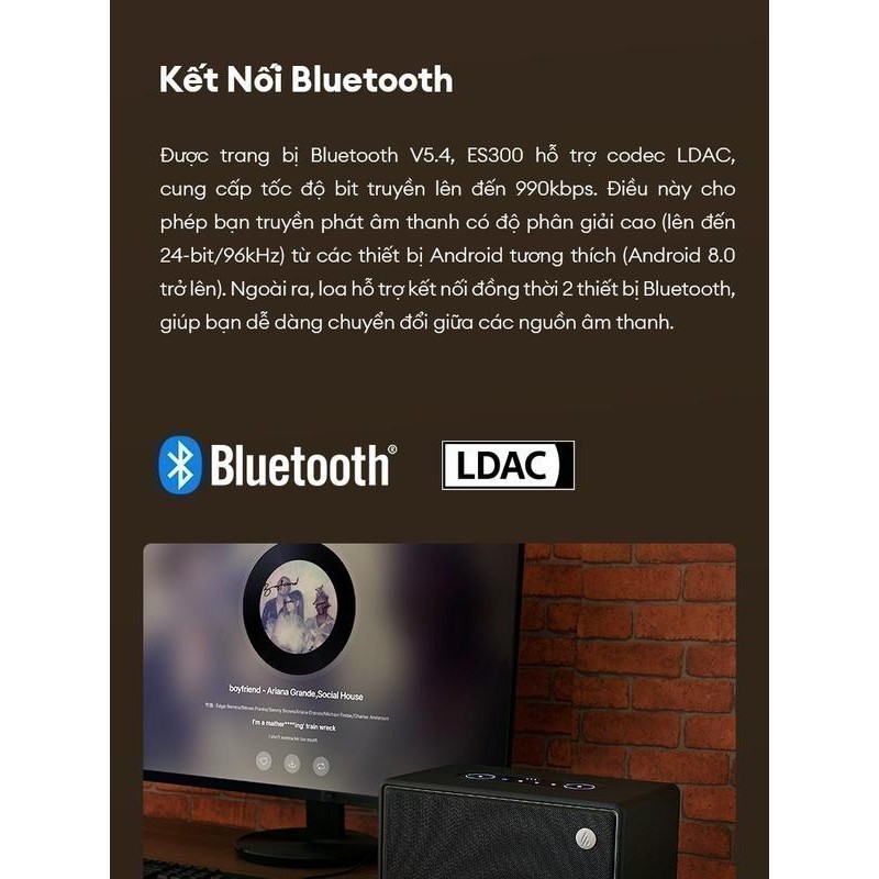 Loa Bluetooth Để Bàn EDIFIER ES300 | Công Suất 60W | Thời Gian Sử Dụng Tới 12H | Tích Hợp Đèn Led | Bảo Hành 15 Tháng | BigBuy360 - bigbuy360.vn