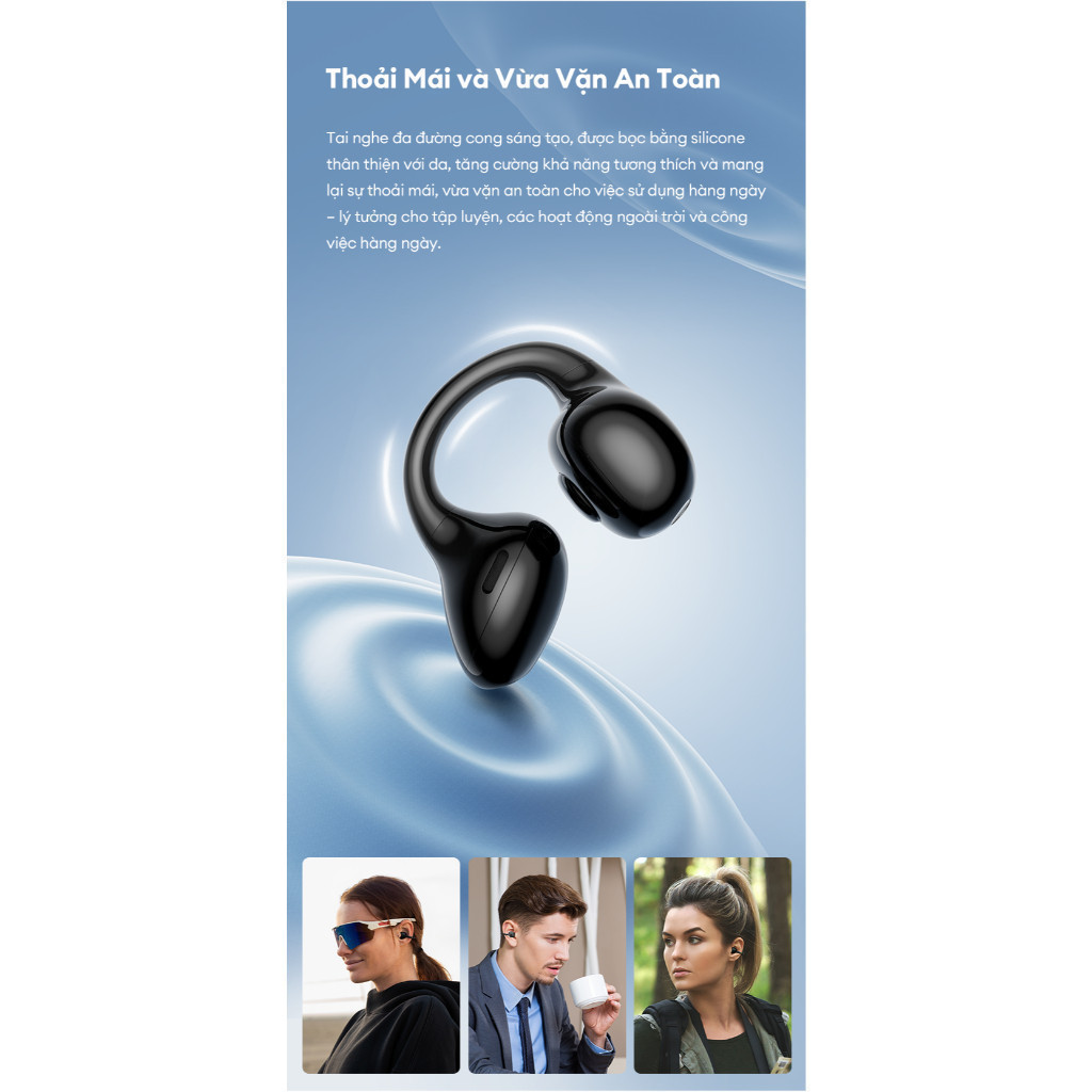 Tai Nghe Bluetooth EDIFIER LolliClip | Thiết Kế Kẹp Vành Tai | Thời Gian Sử Dụng Tới 36H | Bảo Hành 15 Tháng | BigBuy360 - bigbuy360.vn