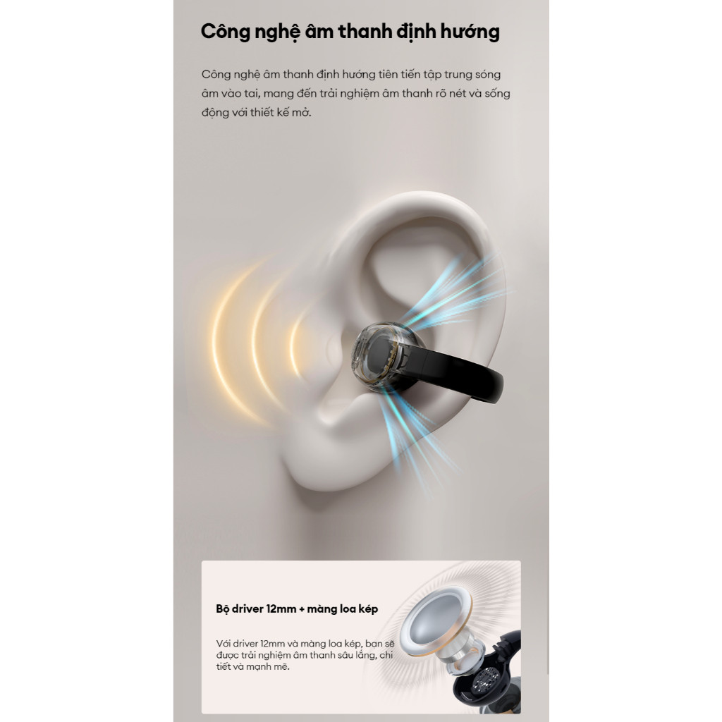 Tai Nghe Bluetooth EDIFIER COMFO C | Thiết Kế Kẹp Vành Tai | Thời Gian Sử Dụng Tới 30H | Bảo Hành 15 Tháng | BigBuy360 - bigbuy360.vn