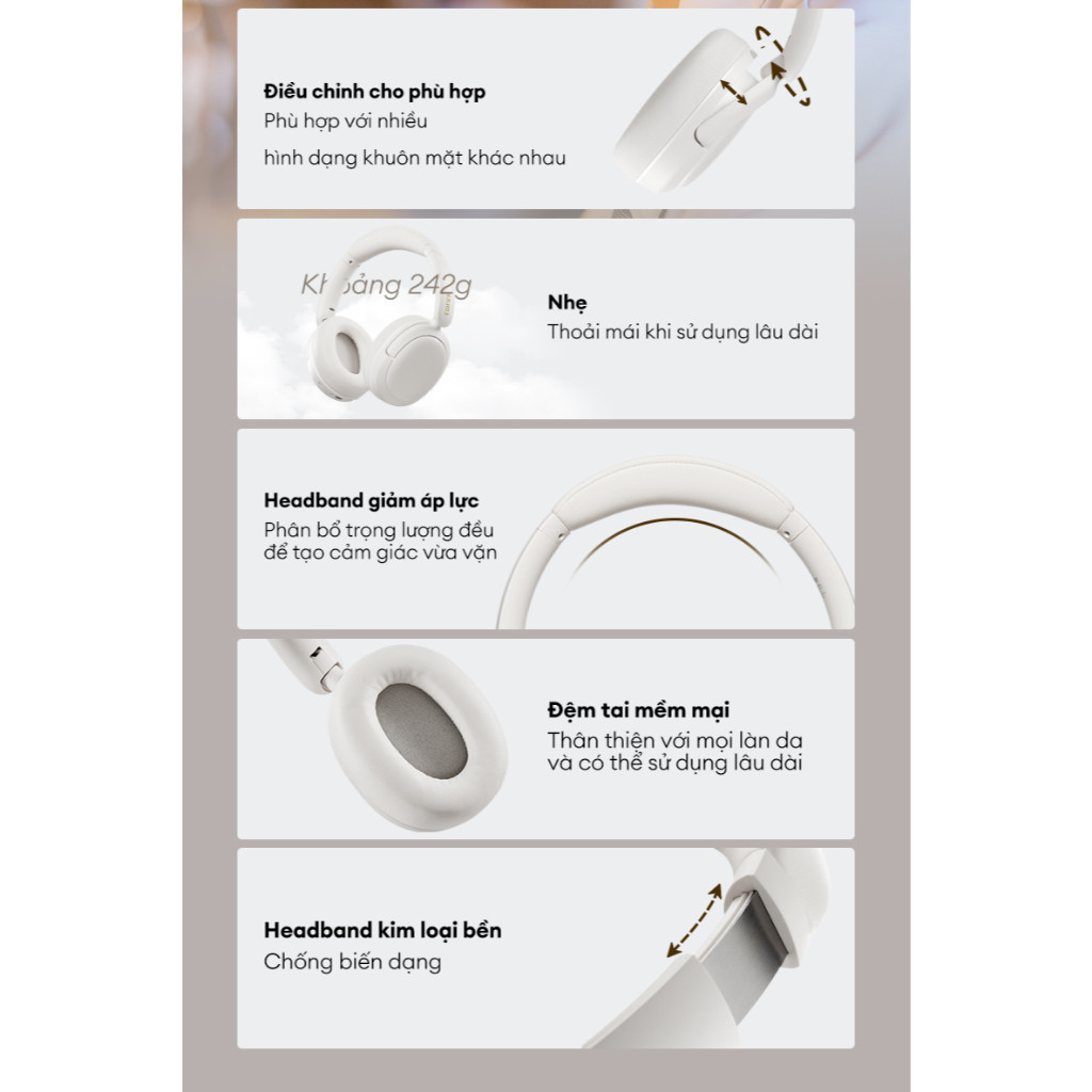 Tai Nghe Chụp Tai Bluetooth EDIFIER W800BT SE | Thời Gian Sử Dụng Đến 45h | Bluetooth 5.4 | Bảo Hành 15 Tháng | BigBuy360 - bigbuy360.vn