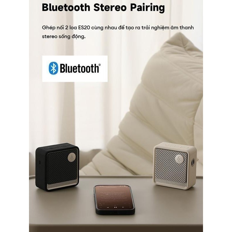 Loa Bluetooth Mini EDIFIER ES20 | Công Suất 6W | Thời lượng đến 12h | Kháng nước IP67 | Bảo Hành 15 Tháng | BigBuy360 - bigbuy360.vn