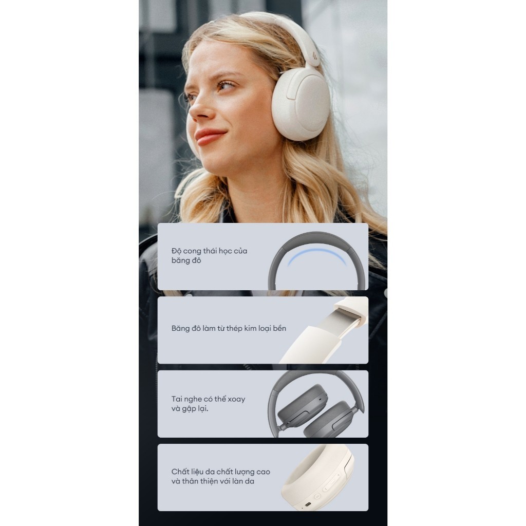 Tai Nghe Bluetooth Chụp Tai EDIFIER W800BT PRO/ATOM MAX | Chống Ồn Chủ Động | Sử Dụng Tới 45H | Bảo Hành 15 Tháng | BigBuy360 - bigbuy360.vn