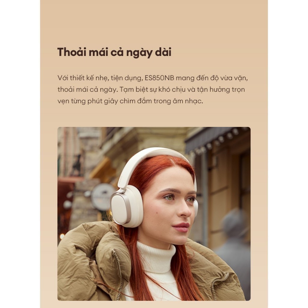 Tai Nghe Bluetooth Chụp Tai EDIFIER ES850NB | Chống Ồn Chủ Động | Thời Gian Sử Dụng Tới 92H | Bảo Hành 15 Tháng | BigBuy360 - bigbuy360.vn