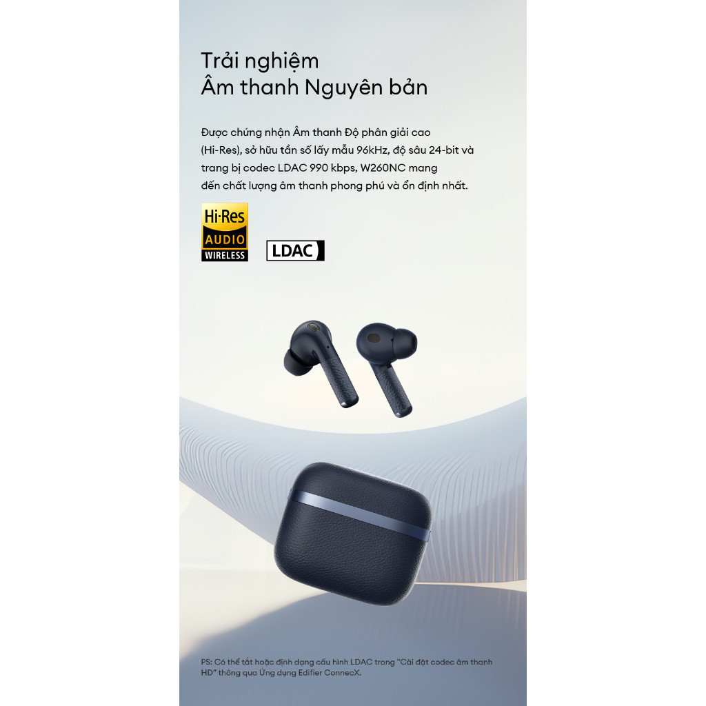 Tai Nghe Bluetooth Nhét Tai EDIFIER W260NC | Khử Ồn Chủ Động | Thời Gian Sử Dụng Đến 32H | Bảo Hành 15 Tháng | BigBuy360 - bigbuy360.vn