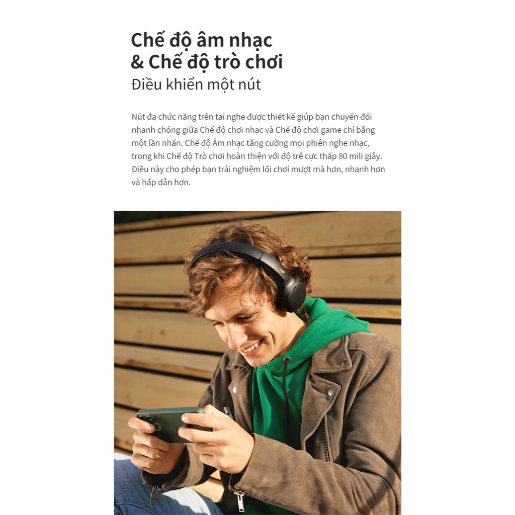 Tai Nghe Bluetooth EDIFIER WH500 | Thời Gian Sử Dụng Tới 40H | Khử Ồn Đàm Thoại |Thiết kế Gấp Gọn | Bảo Hành 15 Tháng | BigBuy360 - bigbuy360.vn