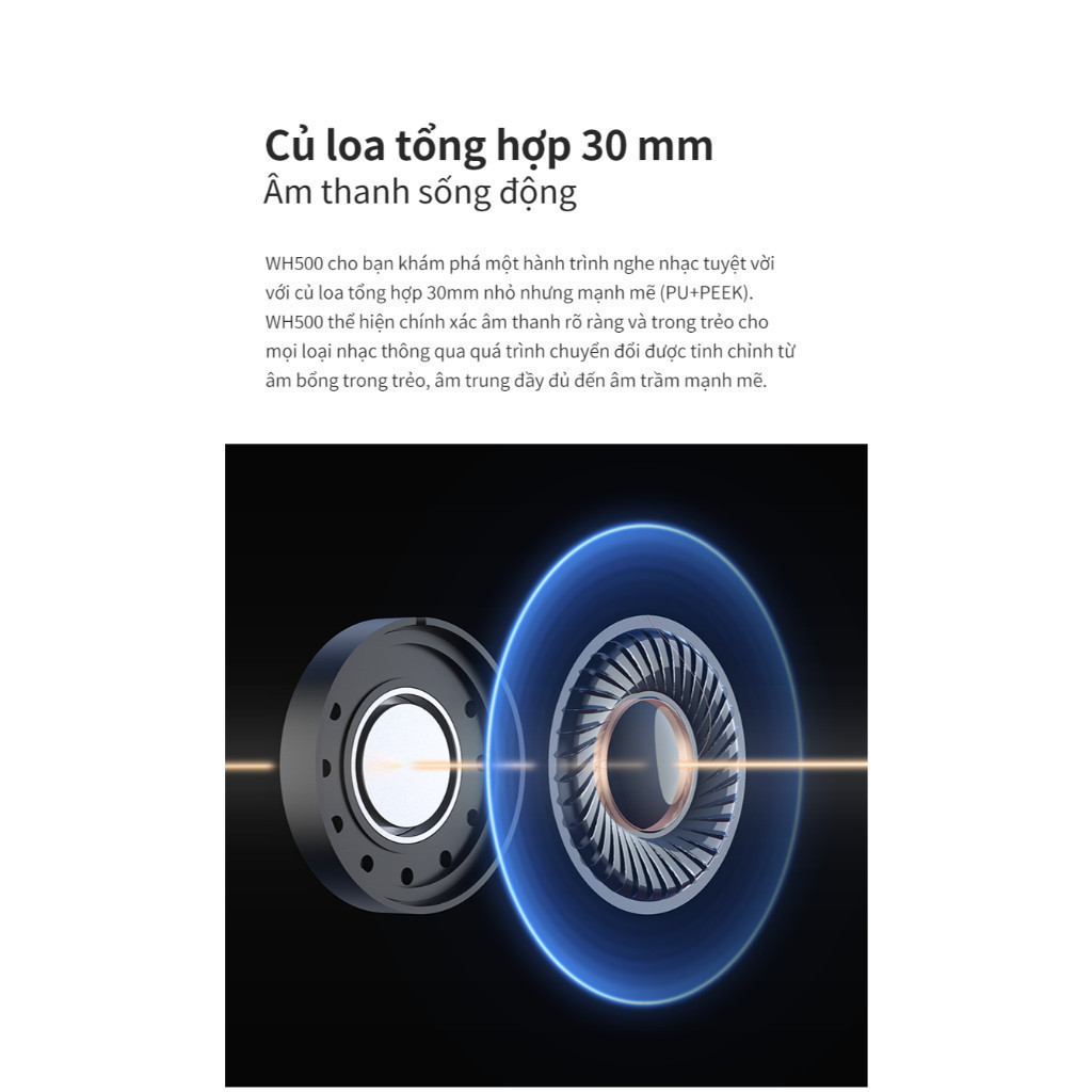 Tai Nghe Bluetooth EDIFIER WH500 | Thời Gian Sử Dụng Tới 40H | Khử Ồn Đàm Thoại |Thiết kế Gấp Gọn | Bảo Hành 15 Tháng | BigBuy360 - bigbuy360.vn