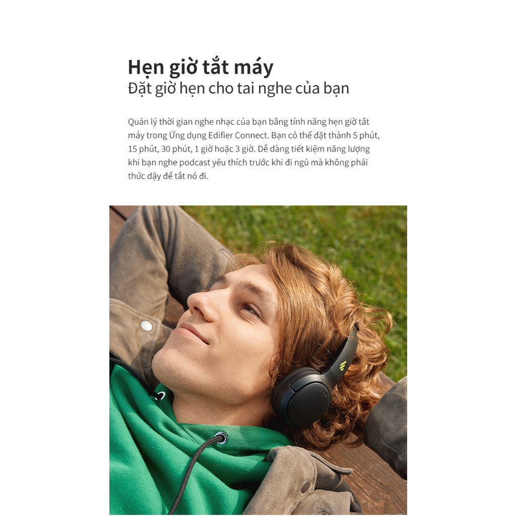 Tai Nghe Bluetooth EDIFIER WH500 | Thời Gian Sử Dụng Tới 40H | Khử Ồn Đàm Thoại |Thiết kế Gấp Gọn | Bảo Hành 15 Tháng | BigBuy360 - bigbuy360.vn