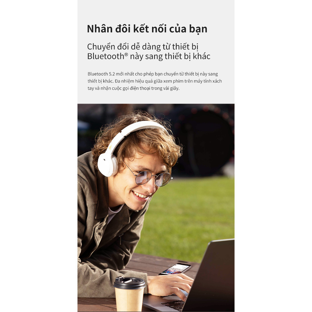 Tai Nghe Bluetooth EDIFIER WH500 | Thời Gian Sử Dụng Tới 40H | Khử Ồn Đàm Thoại |Thiết kế Gấp Gọn | Bảo Hành 15 Tháng | BigBuy360 - bigbuy360.vn