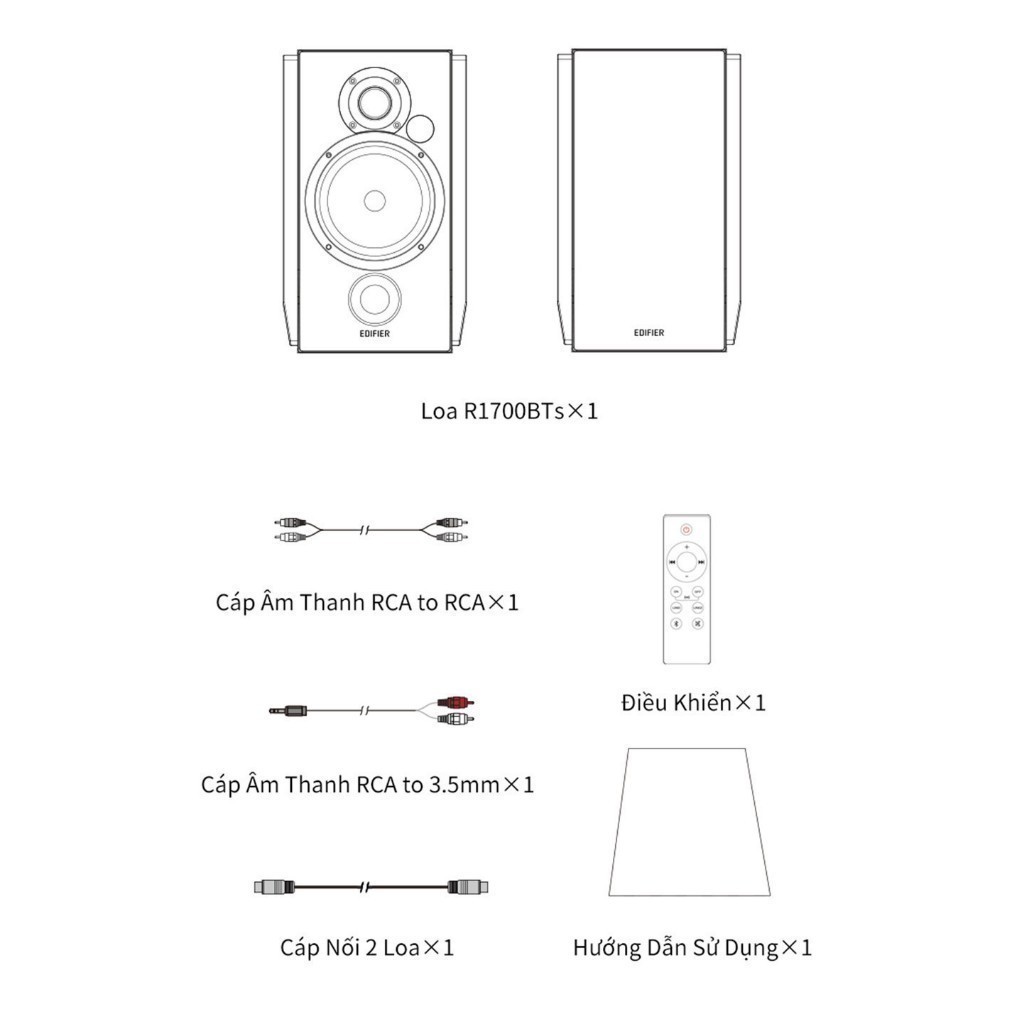 Bộ Loa Bluetooth Bookshelf EDIFIER R1700BTS | Công Suất 66W | Vỏ Gỗ Chất Lượng | Đầu Vào RCA Kép | Bảo Hành 15 Tháng | BigBuy360 - bigbuy360.vn