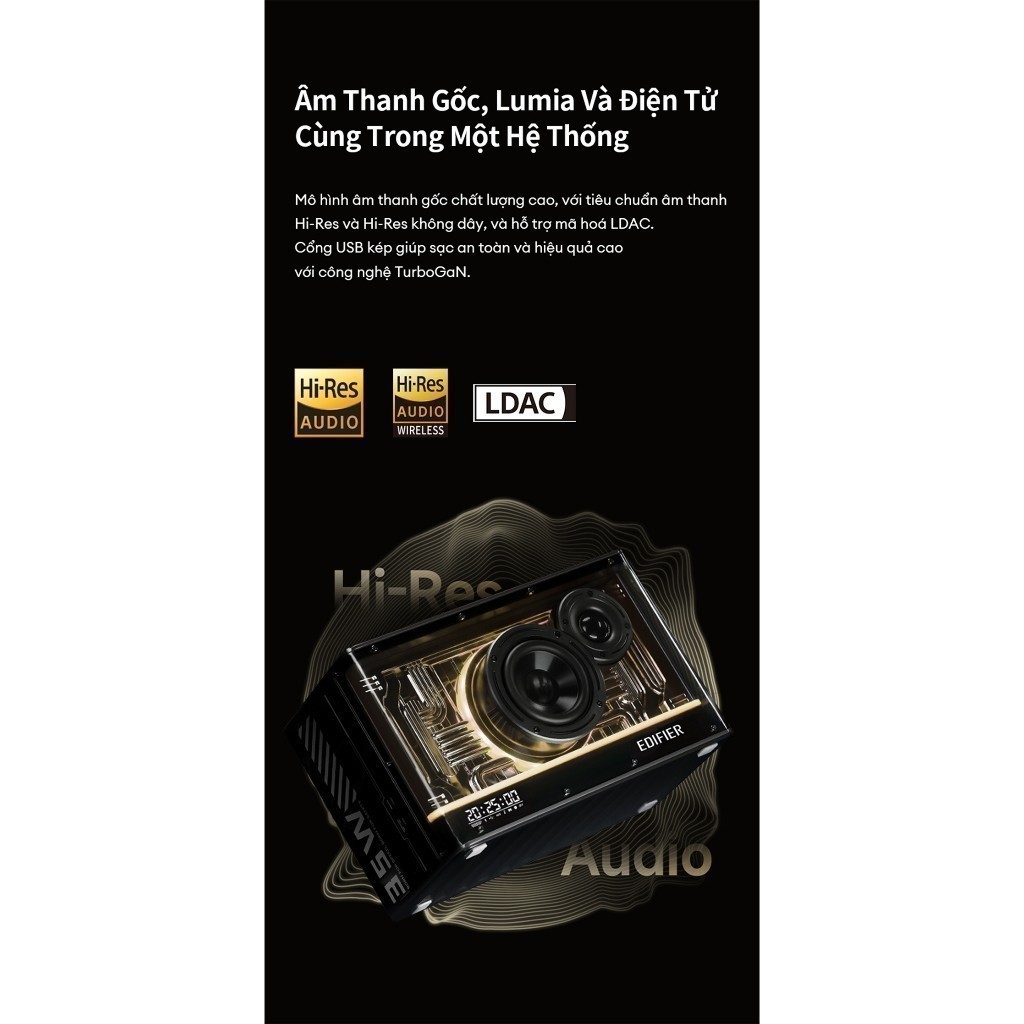 Loa Bluetooth Để Bàn EDIFIER QD35 | Công Suất 40W | Bluetooth 5.3 | Hi-Res Audio | Công Nghệ Sạc GaN | Bảo Hành 15 Tháng | BigBuy360 - bigbuy360.vn