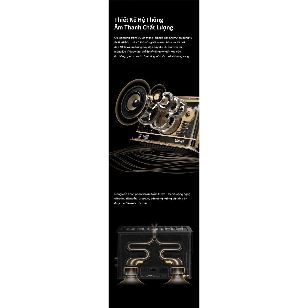 Loa Bluetooth Để Bàn EDIFIER QD35 | Công Suất 40W | Bluetooth 5.3 | Hi-Res Audio | Công Nghệ Sạc GaN | Bảo Hành 15 Tháng | BigBuy360 - bigbuy360.vn