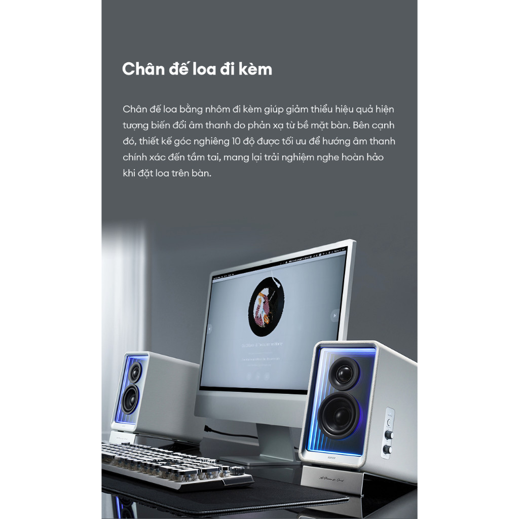 Loa Bluetooth Để Bàn EDIFIER QR65 | Công Suất 70W | Sạc Nhanh TurboGaN 65W | Ánh Sáng RGB | Bảo Hành 15 Tháng | BigBuy360 - bigbuy360.vn