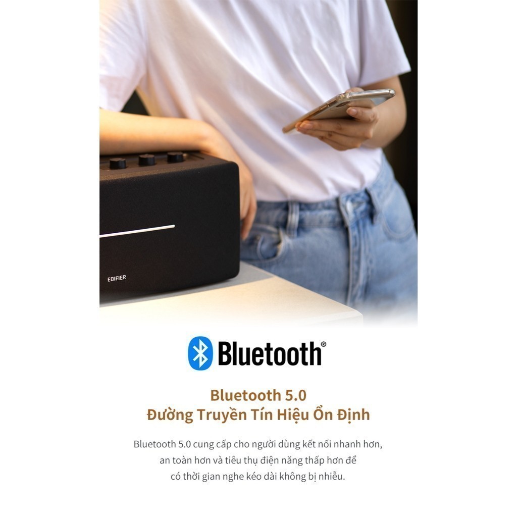 Loa Bluetooth Để Bàn EDIFIER D12 | Công Suất 70W | Vỏ Gỗ Chống Dội Âm | Âm Thanh Stereo | Bảo Hành 15 Tháng | BigBuy360 - bigbuy360.vn