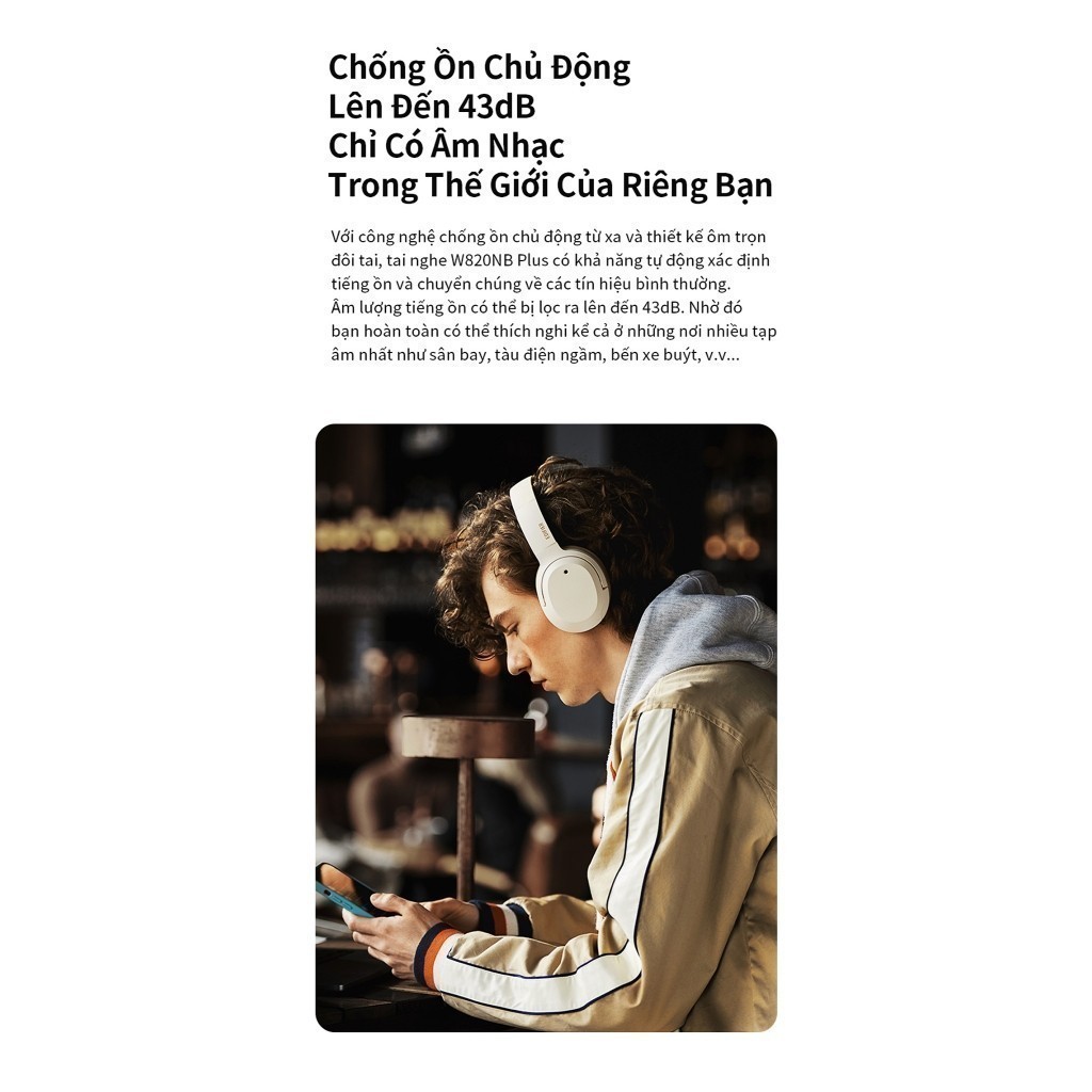 Tai Nghe Bluetooth Chụp Tai EDIFIER W820NB / W820NB PLUS | Chống Ồn Chủ Động | Sử Dụng Đến 49H | Bảo Hành 15 Tháng | BigBuy360 - bigbuy360.vn