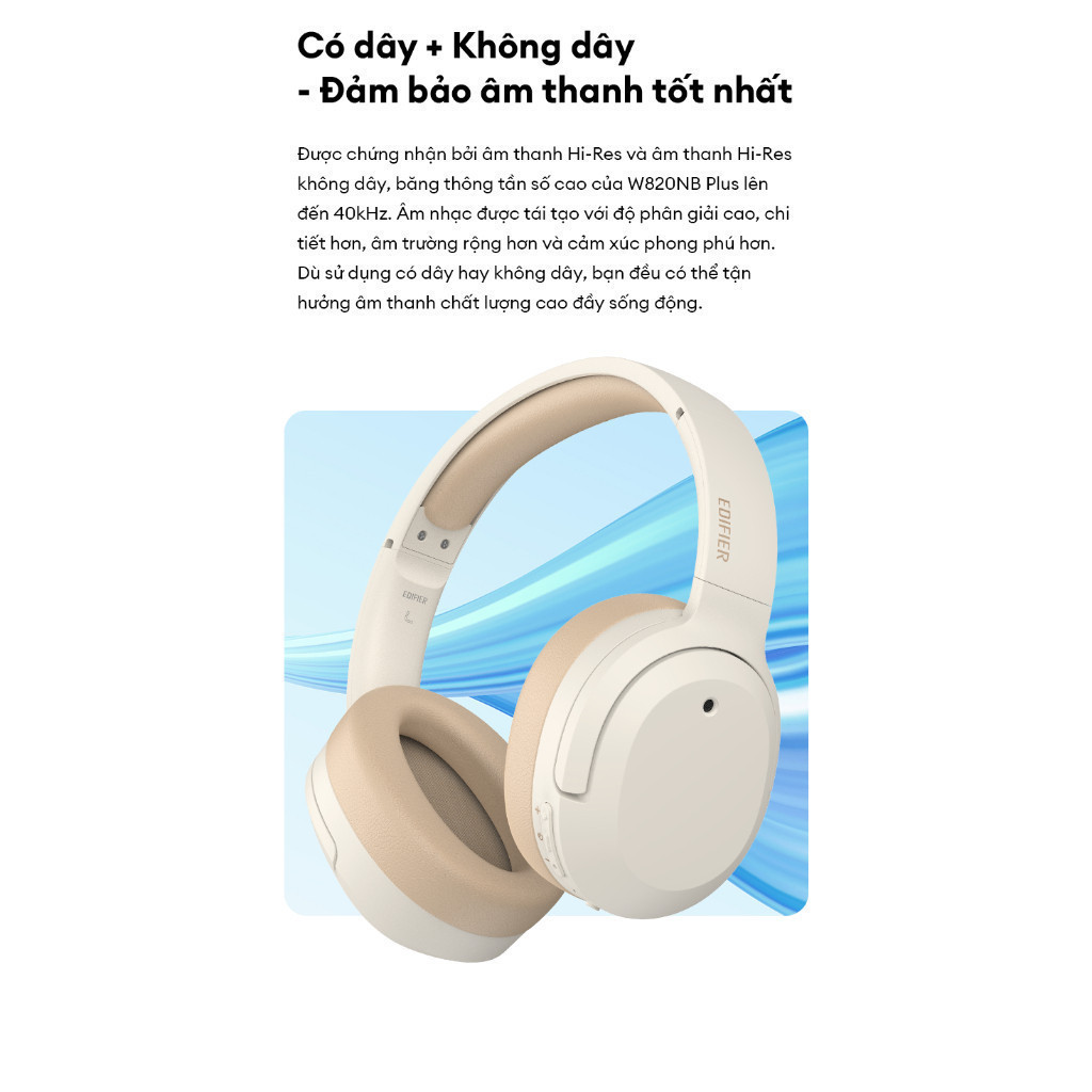 Tai Nghe Bluetooth Chụp Tai EDIFIER W820NB / W820NB PLUS | Chống Ồn Chủ Động | Sử Dụng Đến 49H | Bảo Hành 15 Tháng | BigBuy360 - bigbuy360.vn