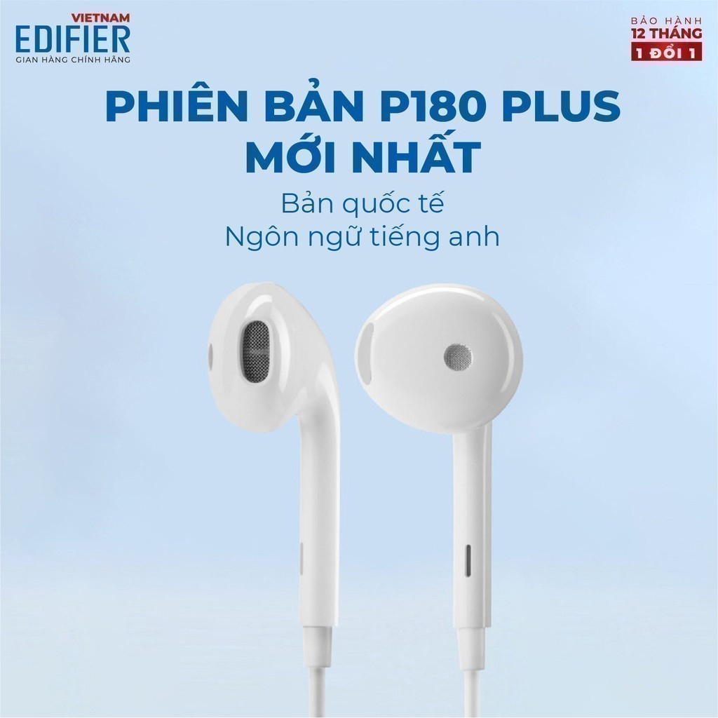 Tai Nghe Nhét Tai Có Dây EDIFIER P180 PLUS/P230 | Chân Cắm 3.5mm/USB-C | Tích Hợp Mico Đàm Thoại | Bảo Hành 15 Tháng | BigBuy360 - bigbuy360.vn