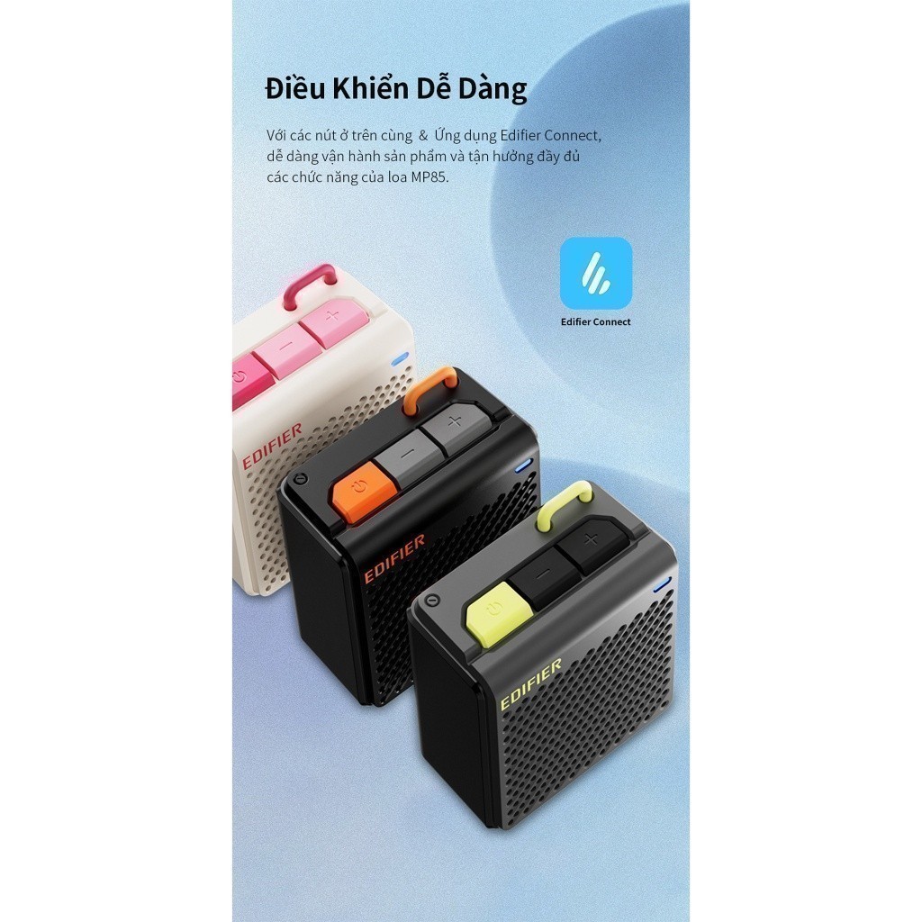Loa Bluetooth Mini Không Dây EDIFIER MP85 - Thoải Mái Chơi Nhạc Đến 8H - Thiết Kế Nhỏ Gọn, Xinh Xắn - 15 Tháng Bảo Hành | BigBuy360 - bigbuy360.vn