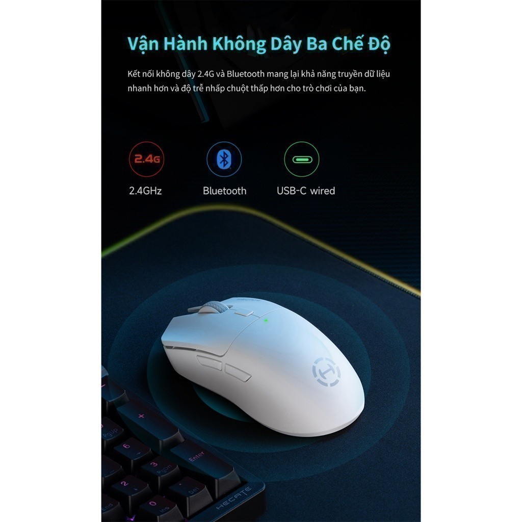 Chuột Gaming Không Dây 3 Chế Độ EDIFIER G3M PRO - Chuyển Động Nhanh Chính Xác - Thiết Kế Siêu Nhẹ - 15 Tháng Bảo Hành | BigBuy360 - bigbuy360.vn