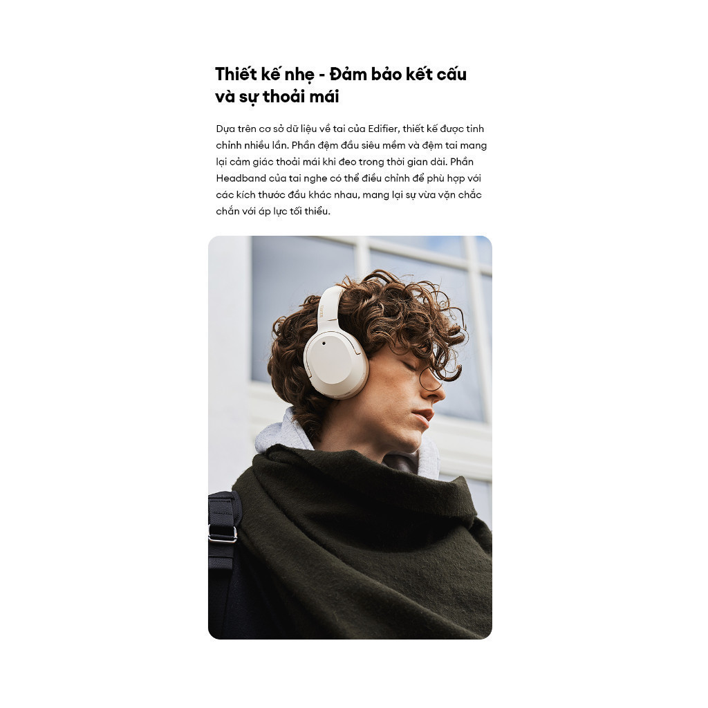 Tai Nghe Chụp Tai Bluetooth Chống Ồn EDIFIER W820NB/W820NB PLUS - Âm Thanh Hi-Res - Pin Đến 49H - 15 Tháng Bảo Hành | BigBuy360 - bigbuy360.vn