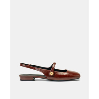  Giày Búp Bê Nữ 3cm Thời Trang JUNO Slingback Mũi Tròn BB03134 