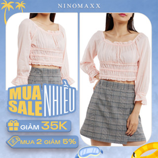 Áo Croptop Nữ Ôm Eo Tay Dài Ninomaxx SWEET SIXTEEN 2002061