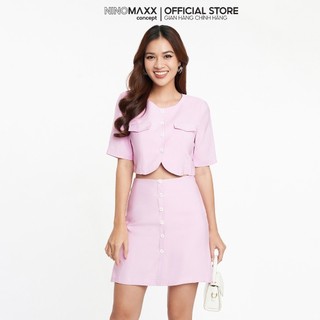 [CÒN SIZE S, M] Set Đồ Nữ Chất Linen Hồng Pastel N&M Pastel Collection NINOMAXX 2203047