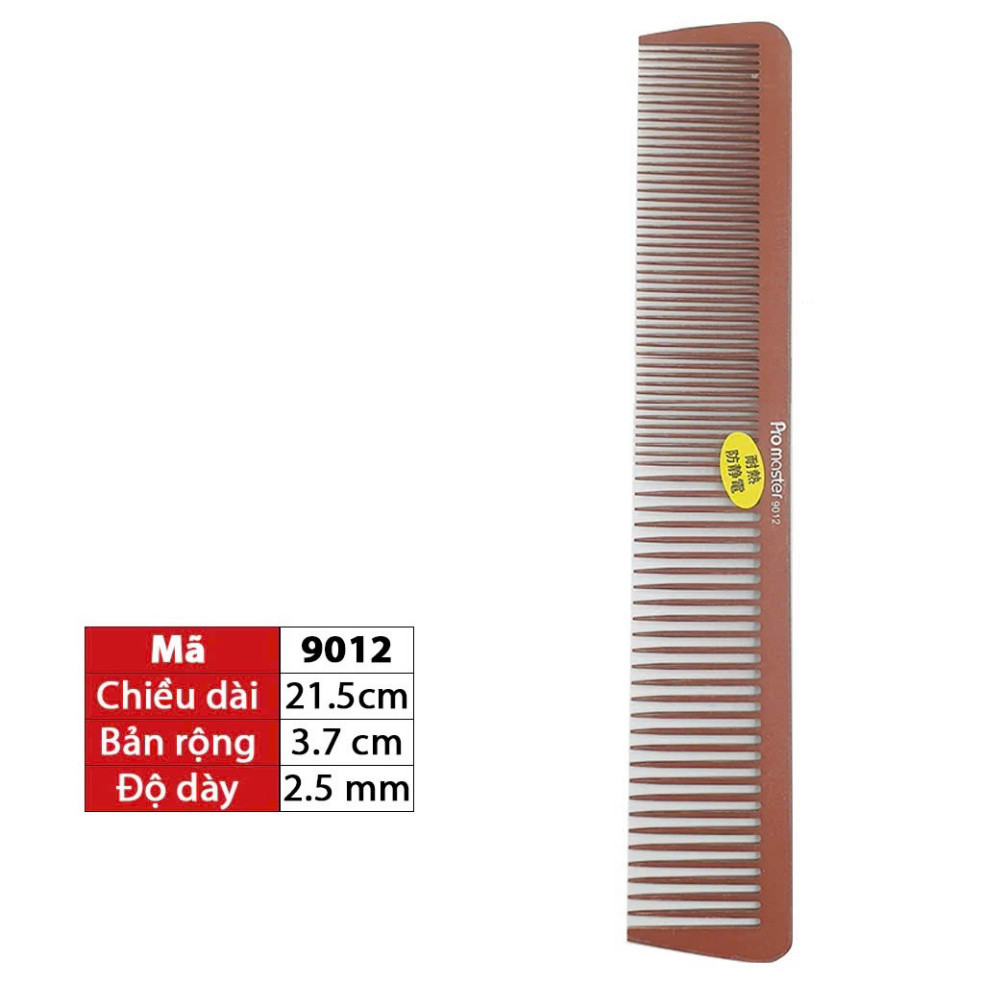 Lược Cắt Tóc Nam Barber Pro Master 9012 Cắt Kê Lược Fade, Phá Khung Chất Liệu Phíp Sừng Giả Gỗ @hoan