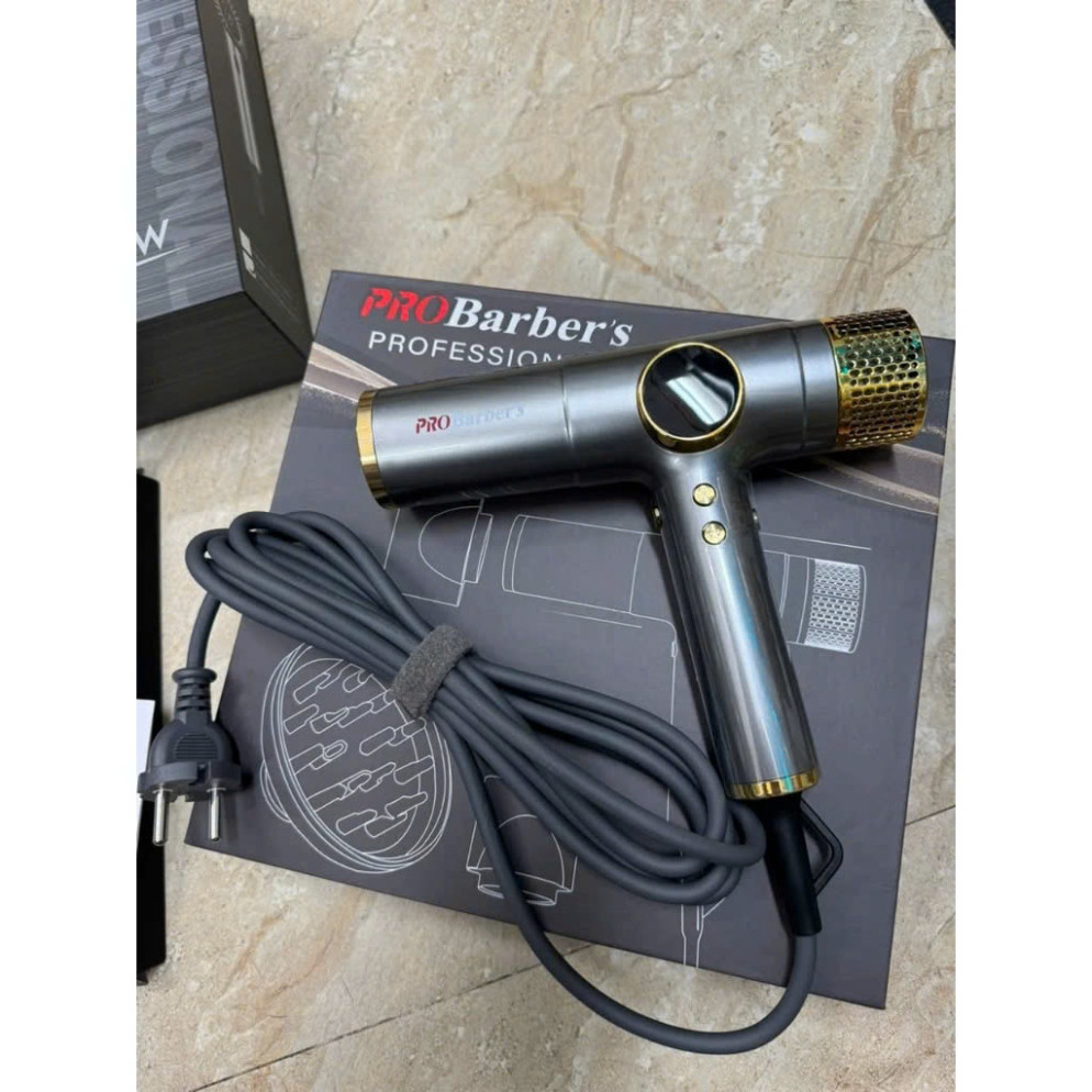 Mấy sấy tóc pro barber công suất 2100w có màn hình hiển thị nhiệt độ @hoangrandy Kiểu dáng máy sấy J