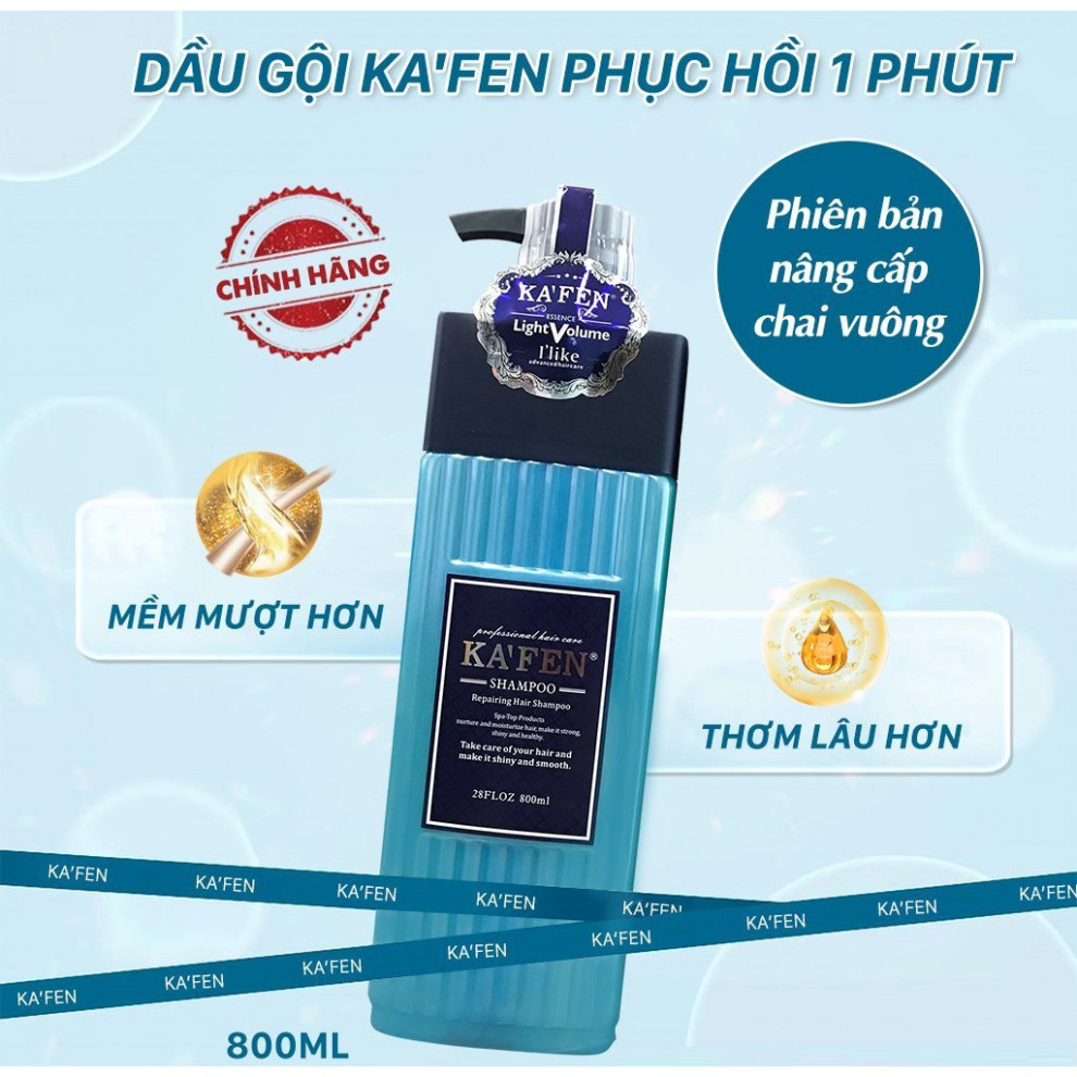 (Lẻ) Dầu Gội Kafen Vuông hoặc Xả Kafen Vuông 800ml Shampoo & Conditioner  - Hoangrandy