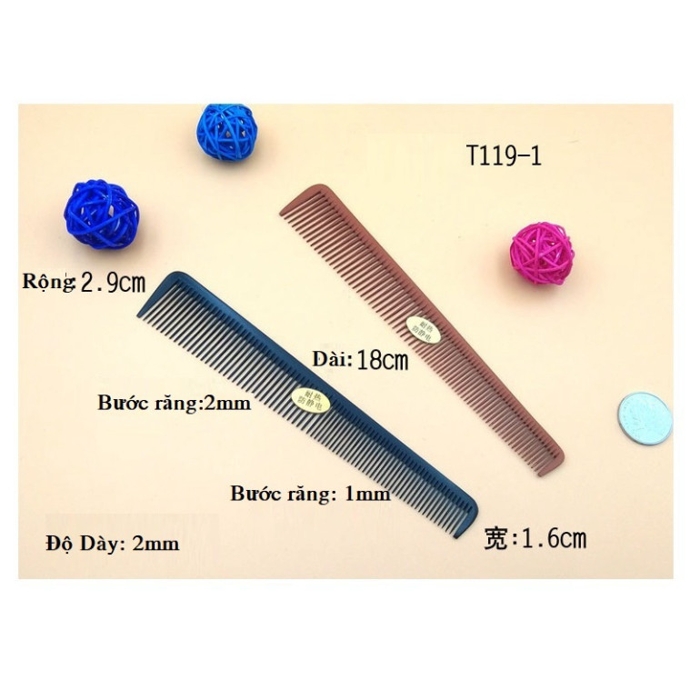 Lược Sừng Cắt Tóc Nam Barber Low-Fade Mid-Fade Thiết Kế Đầu To Nhỏ Cao Cấp KH Lina - HRL1195  - Hoan