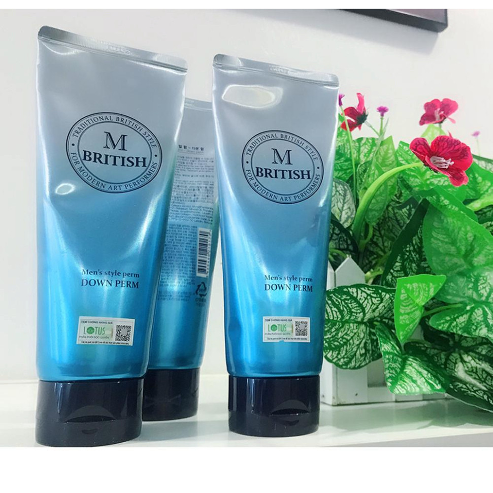 Ép Side Chuyên Nghiệp Cho Nam BRITISH M Men's Style Down Perm Cream 200G Korea M-British  - Hoangran