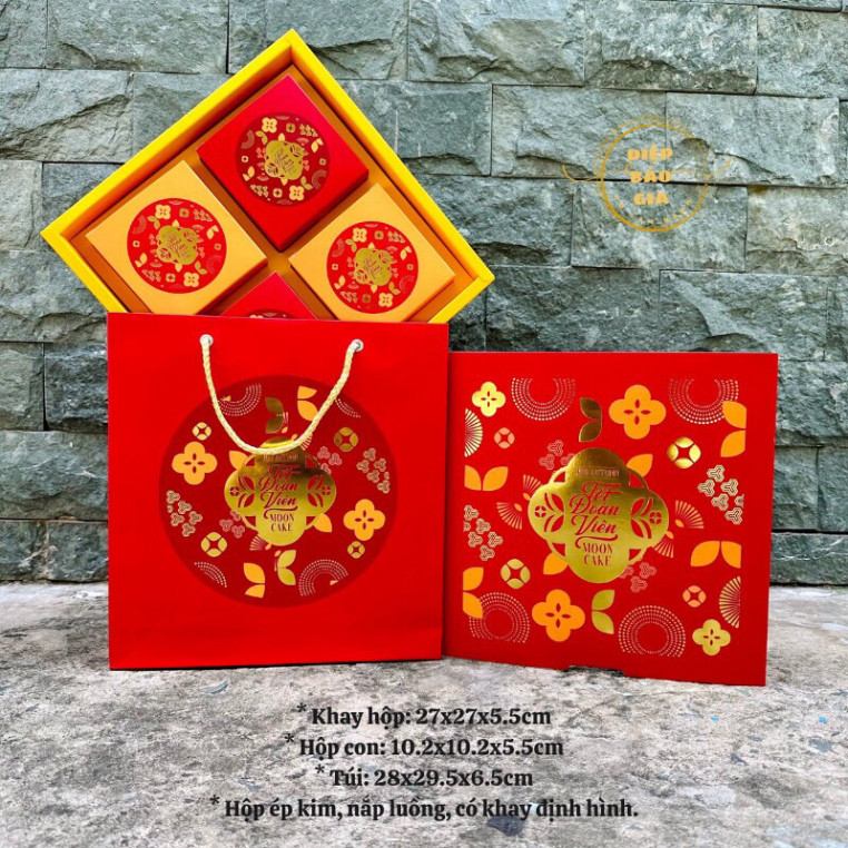 ❤️Mẫu 2025❤️Hộp trung thu 4 bánh 150g - 250g nhiều mẫu- Hàng Loại 1