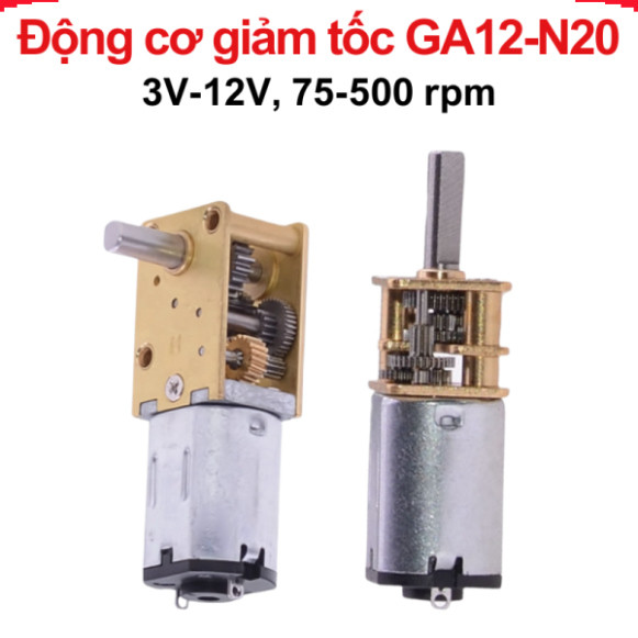 Động cơ giảm tốc JGA12-N20 điện áp 3V-6V nhiều tốc độ