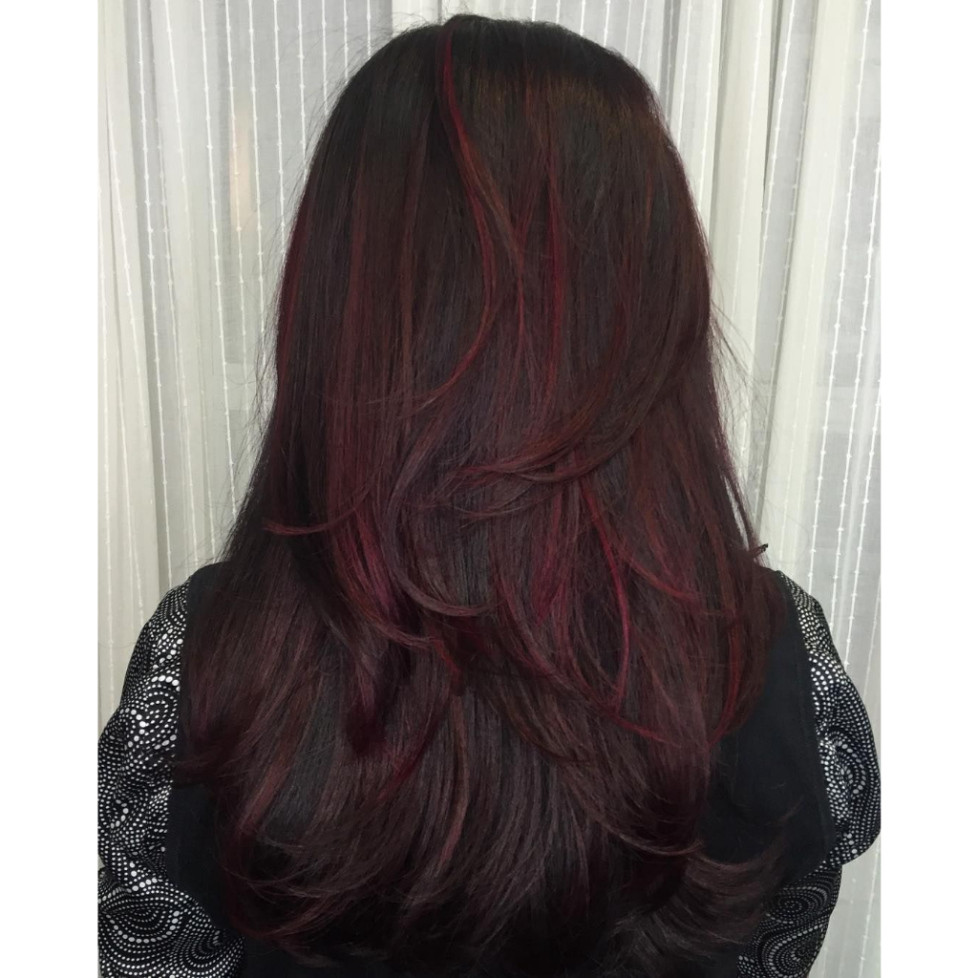 Thuốc Nhuộm Tóc Màu Đỏ Trầm, Nâu Đỏ Trầm Dark Red Hair Dye Cream - HRG445  - Hoangrandy