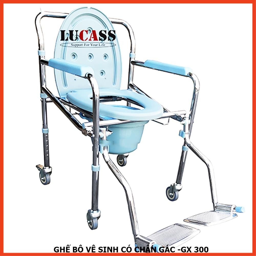 Ghế bô vệ sinh có bánh xe hỗ trợ người bệnh, ghế bô chính hãng Lucass G696, Gx300 - Chính Hãng