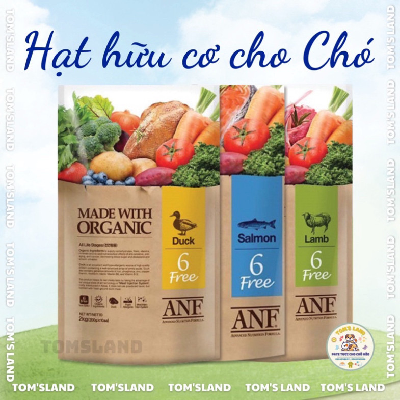 (2kg - 6kg) Hạt ANF cho Chó mọi giống 6 FREE ORGANIC kích thước nhỏ 7mm( Hàn Quốc)