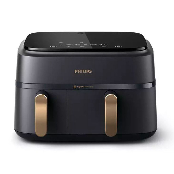 Nồi Chiên Không Dầu 2 ngăn 2 giỏ Philips NA352/00 | 2750W | 9 lít - Hàng Chính Hãng