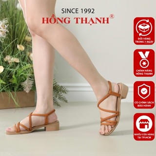  HỒNG THẠNH - Giày Sandal Nữ Đế Thấp Quai Mảnh Gót Vuông 4cm Êm Ái Thoải Mái - 8713 