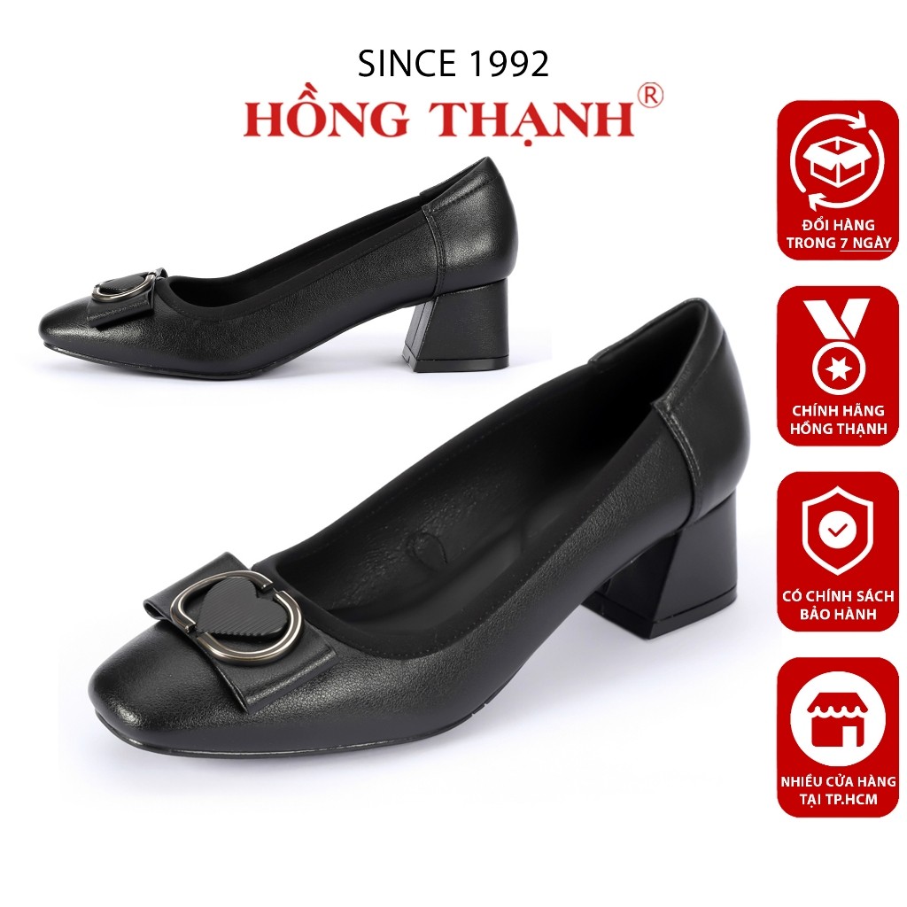 Giày Bít Công Sở Gót Cao Nữ HỒNG THẠNH Chất Liệu Mềm Mại Êm Chân - 7429