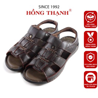  Sandal Nam Trung Niên HỒNG THẠNH Giày Da Bò Êm Chân Có Size Lớn Đế Chống Trượt - 0091 