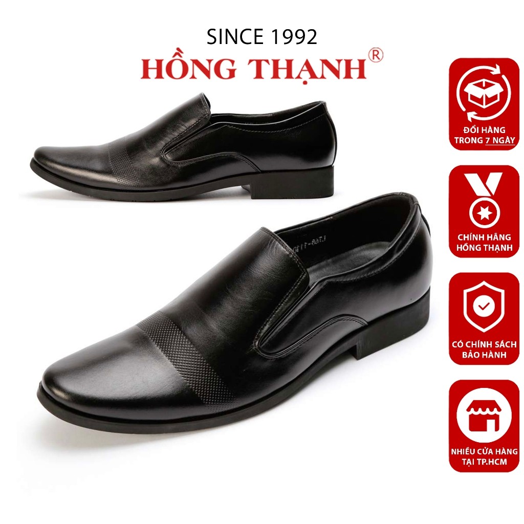 Giày Tây Nam HỒNG THẠNH Êm Chân Chất Liệu Da Bò Mịn Đẹp Dáng Xỏ Thanh Lịch - 0331