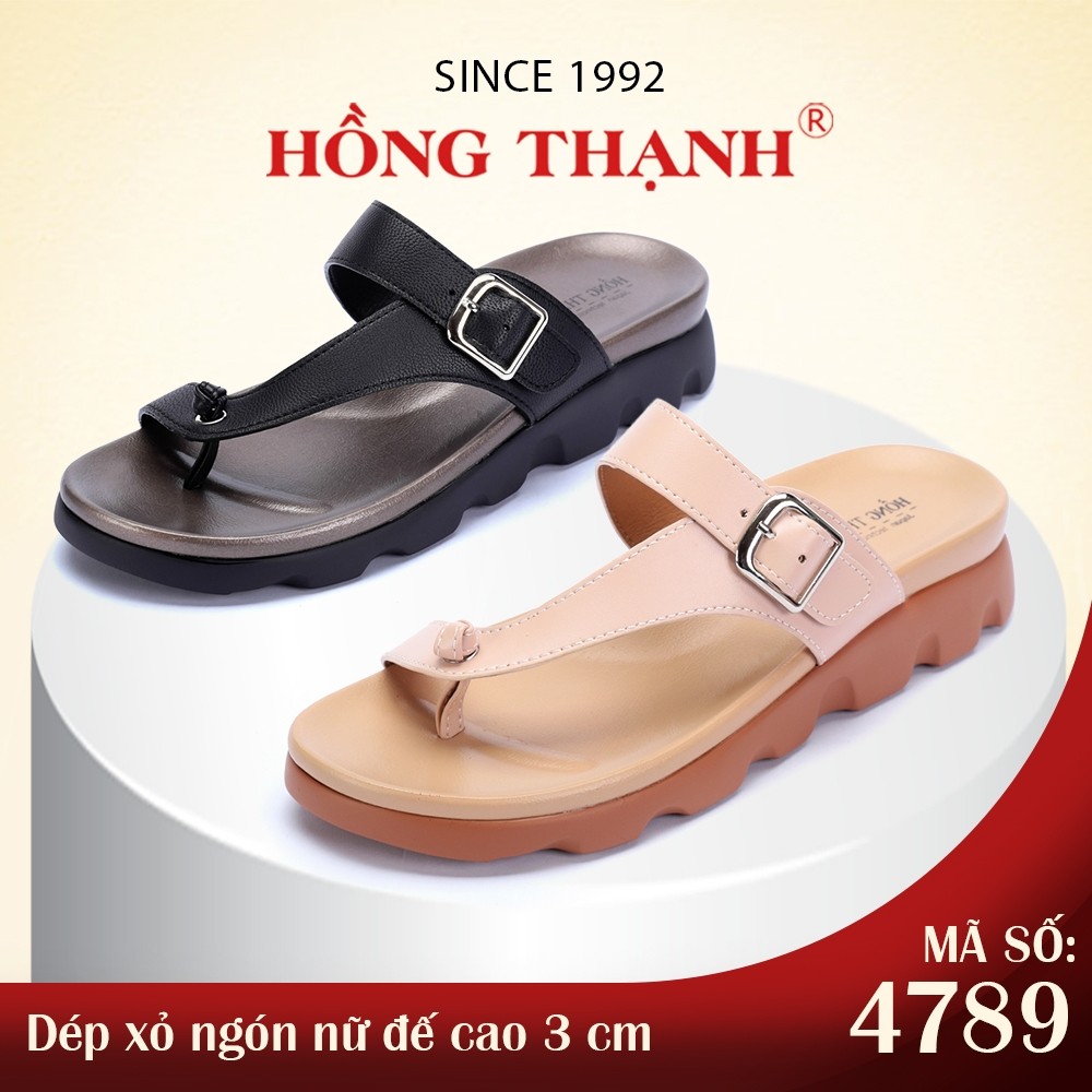 Dép Kẹp Nữ HỒNG THẠNH Dép Xỏ Ngón Đế Bằng Êm Chân Và Tiện Dụng - 4789