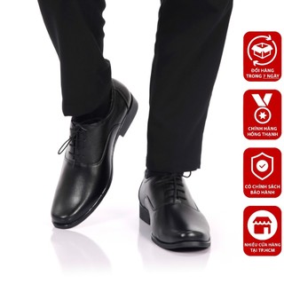 Giày Nam HỒNG THẠNH Giày Tây Nam Oxford Cột Dây Da Bò Màu Đen Cao Cấp Thanh Lịch - 0186