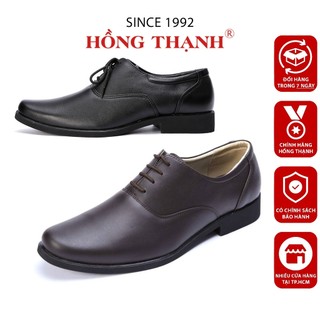 Giày Nam HỒNG THẠNH Giày Tây Nam Oxford Cột Dây Da Bò Màu Đen Cao Cấp Thanh Lịch - 0186