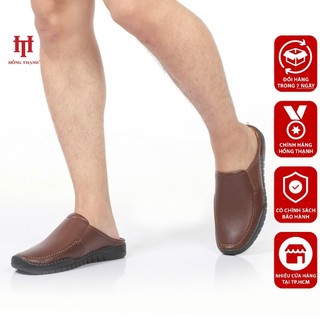 Giày Sục Nam HỒNG THẠNH Sabo Trung Niên Nam Da Bò Êm Chân Tiện Dụng Đế Chống Trượt - 5252