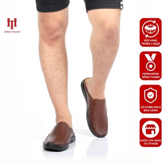 Giày Sục Nam HỒNG THẠNH Sabo Trung Niên Nam Da Bò Êm Chân Tiện Dụng Đế Chống Trượt - 5252