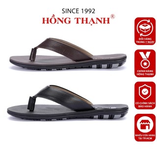 Dép Nam Xỏ Ngón HỒNG THẠNH Dép Kẹp Nam Da Bò Tiện Lợi Đế Chống Trượt - 0081